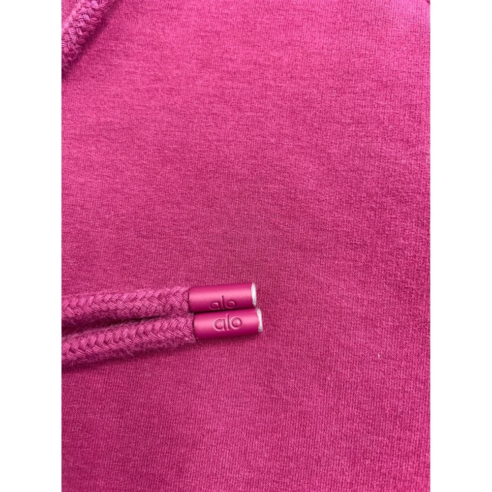 Alo‎ Yoga Muse Hoodie Women XS Pink Cropped Raglan Pullover